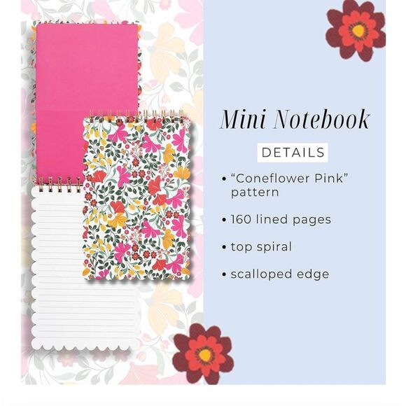 NWT Draper James Coneflower Notebook and Pen Set - Picture 2 of 5